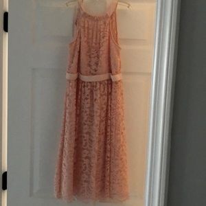 Pink lace kids dress- size 12